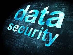 Security concept: data security on digital background